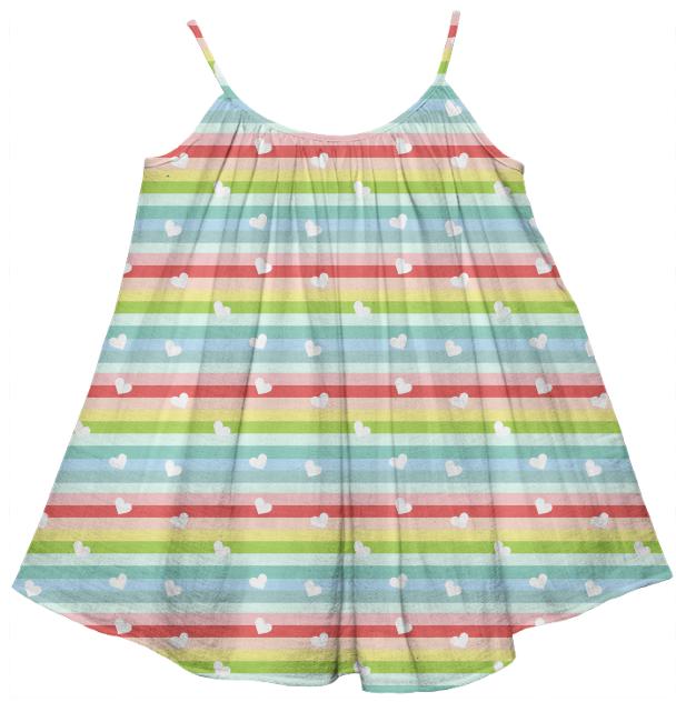 Retro Rainbow Hearts
