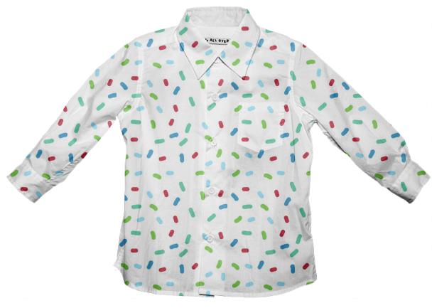 Confetti Summertime kids button down shirt
