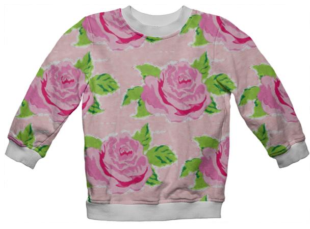 Boho Watercolor Rose Petal kids sweatshirt