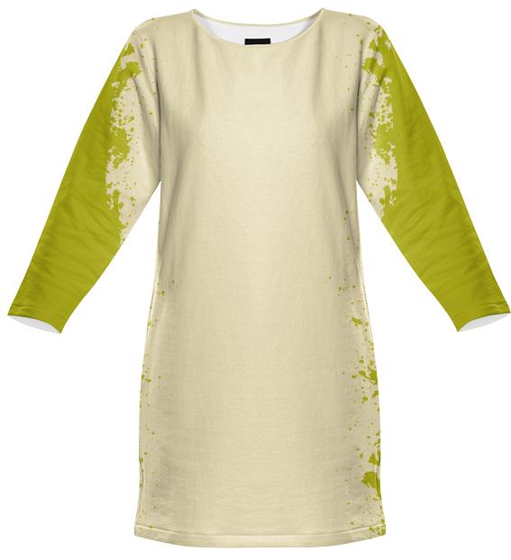 Tie Dye Splash Lemongrass Sweatshirt dress
