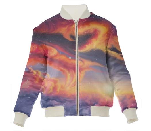 Eternal shining Silk bomber jacket