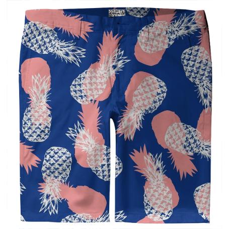 Blue Pattern Pineapple