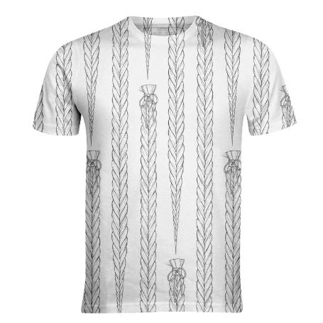 PAOM, Print All Over Me, digital print, design, fashion, style, collaboration, nada-x-paom, nada x paom, Basic T-Shirt, Basic-T-Shirt, BasicTShirt, Patti, Spliff, braids, Shirt, for, Contemporary, Drag, Curated, Gordon, Robichaux, spring summer, unisex, Poly, Tops