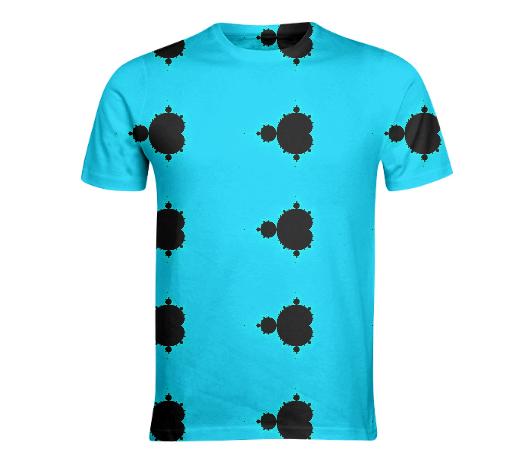 Turquoise Background Mandelbrot T Shirt