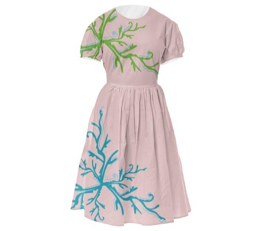 Summer Dirndl with Original Design Corals colorful