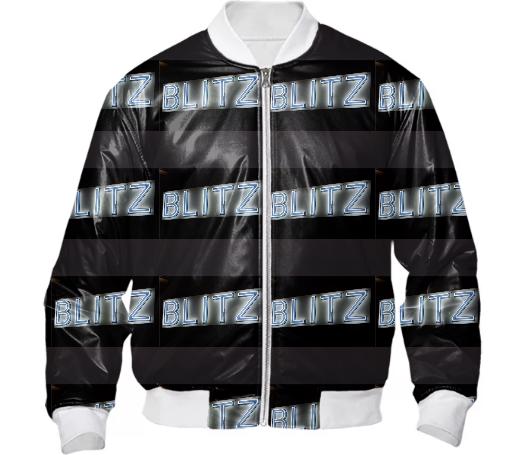 London Blitz Kids Neon Sign bomber jacket