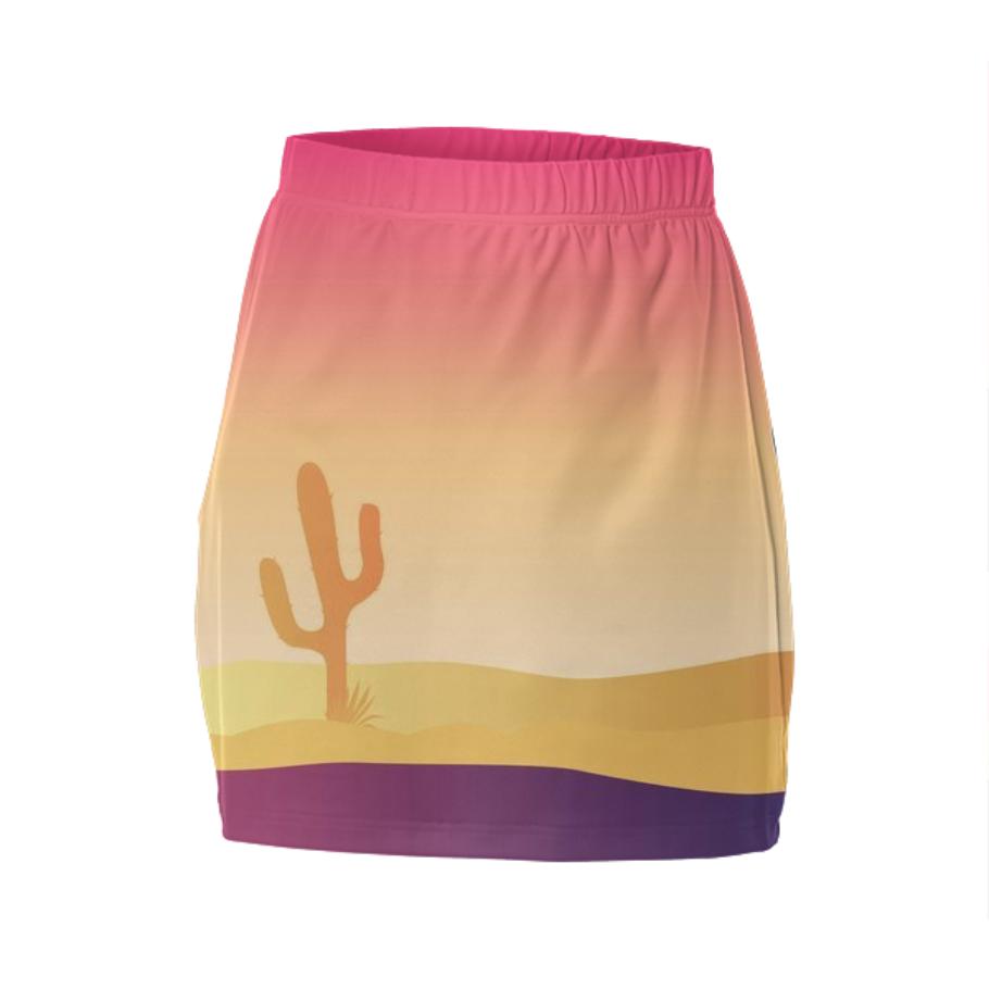 Designers vintage Skirt with Cacti plants