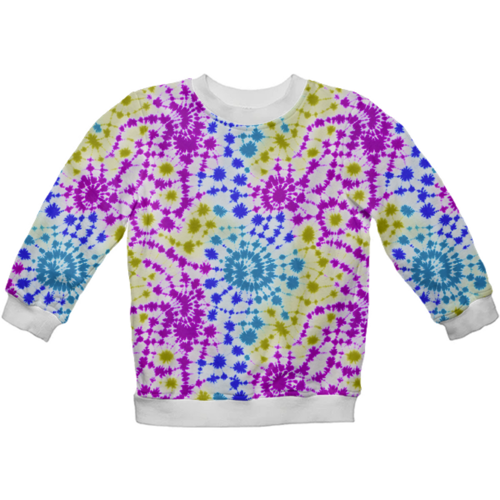 Dots and Swirls Tie-Dyed Pattern