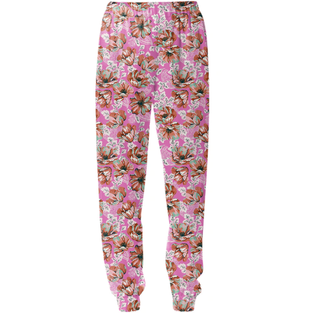 Pink flowers and paisley