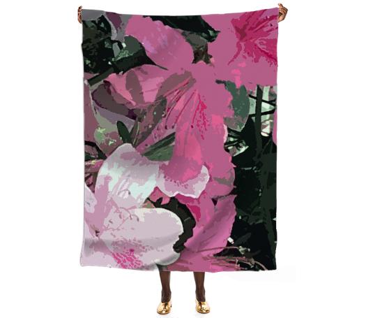 Houston Azaleas on My Mind VP Silk Scarf