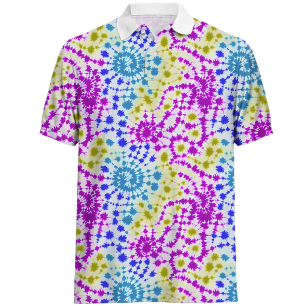 Dots and Swirls Tie-Dyed Pattern