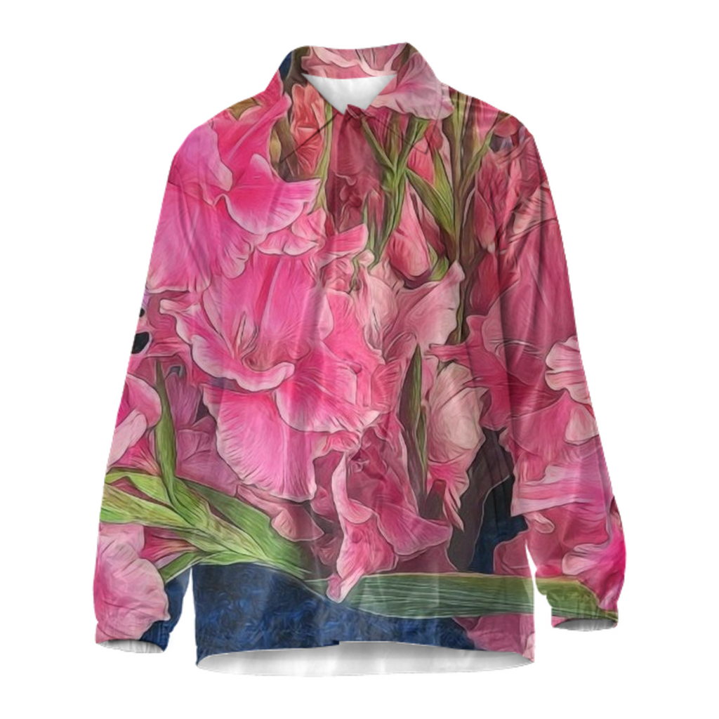 Pink Gladiolas Coach Jacket