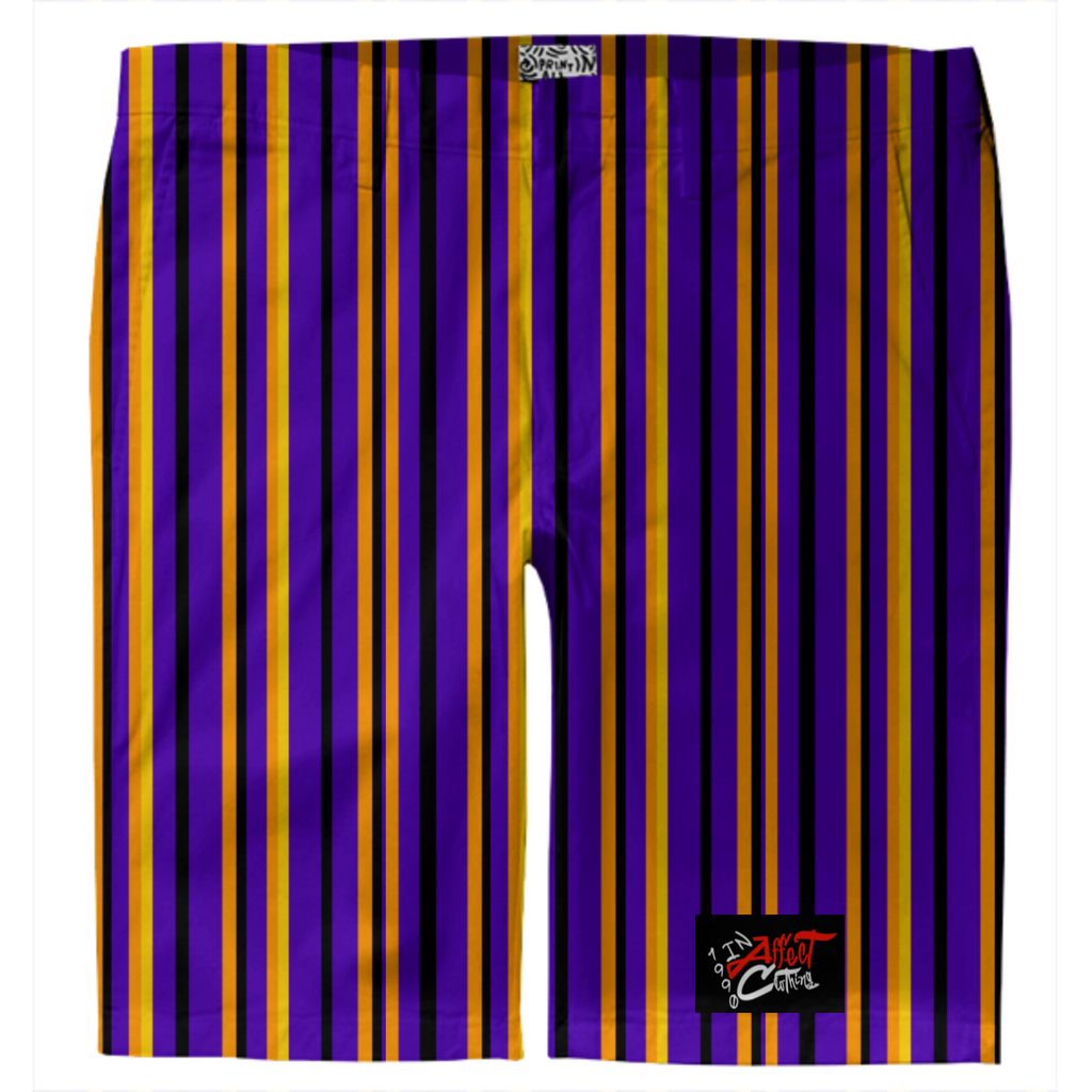 Fresh Purple Striped Shorts