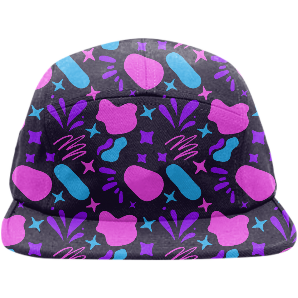 Abstract geometric stones and colorful stars baseball hat by stikle