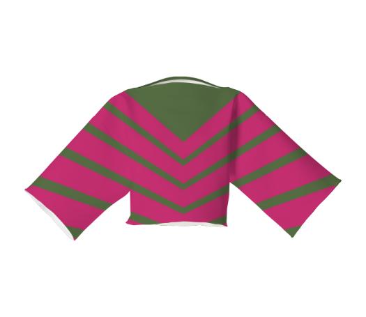 Pink and Green Zig Zag Block Top