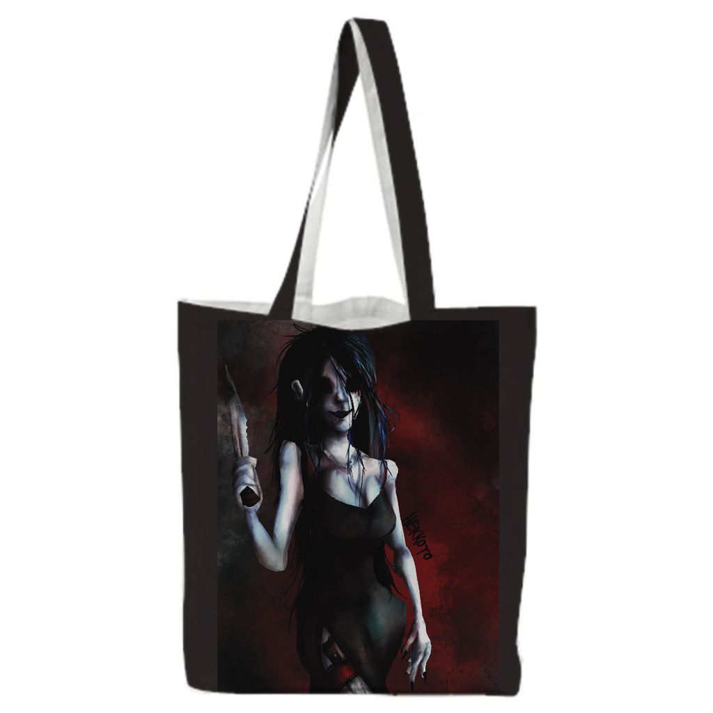 Jane the killer creepypasta edgy dark horror serial killer tote bag