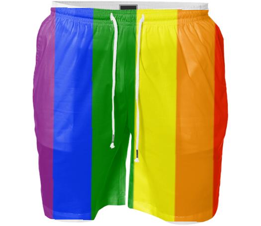 rainbow flag shorts