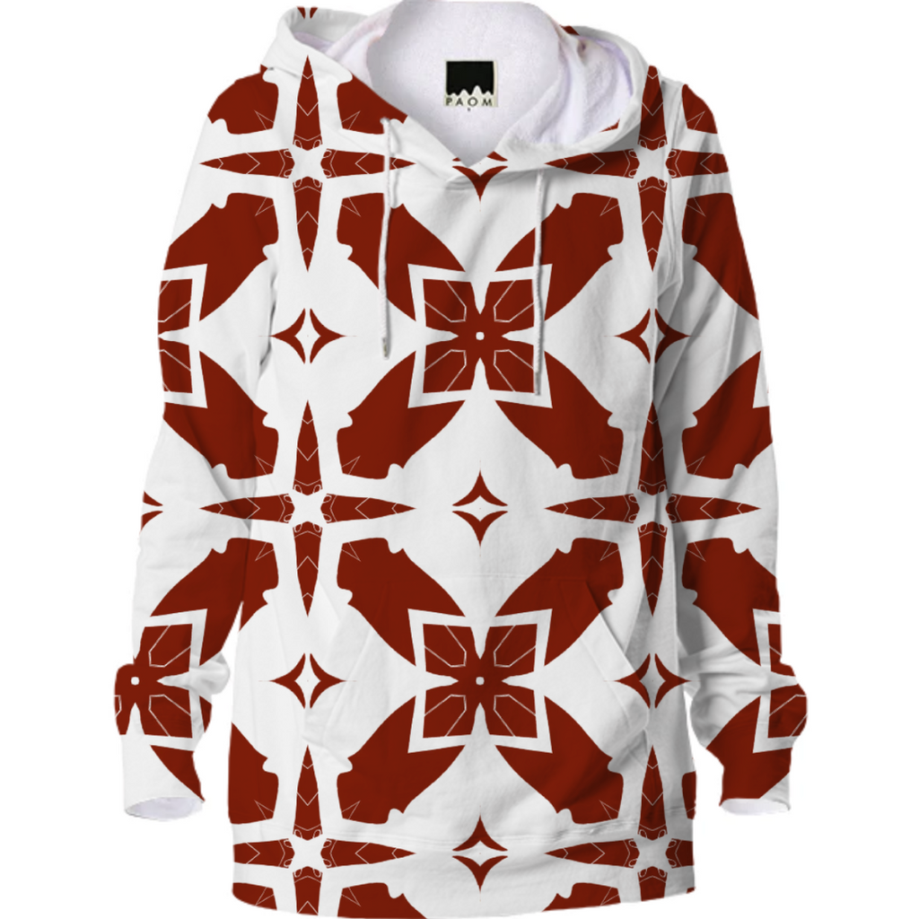 Maroon and White Geometric