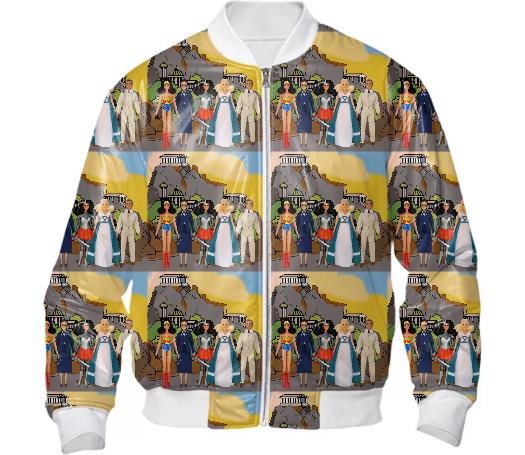 Mego Paradise Island Lynda Carter Wonder Woman bomber jacket