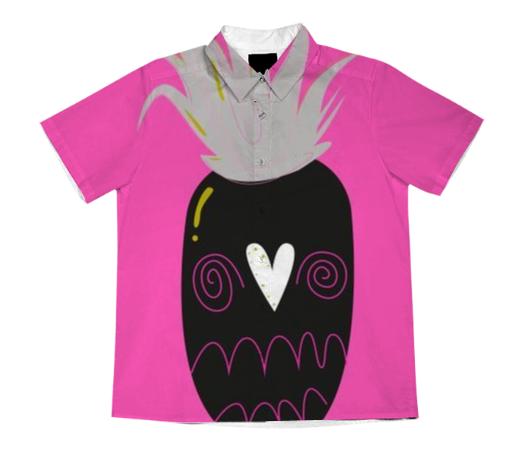 SHORTSLEEVE BLOUSE BLACK ANANAS