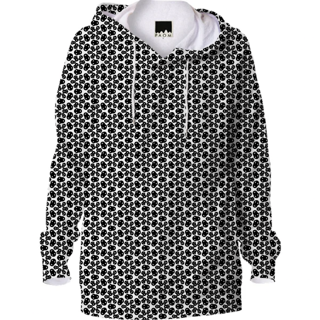 Black and white skulls pattern