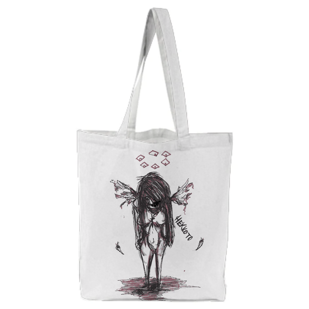 Fallen angel demon spooky horro creepy edgy tote bag