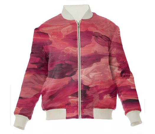 Desert Sunset Silk Bomber Jacket by Amanda Laurel Atkins