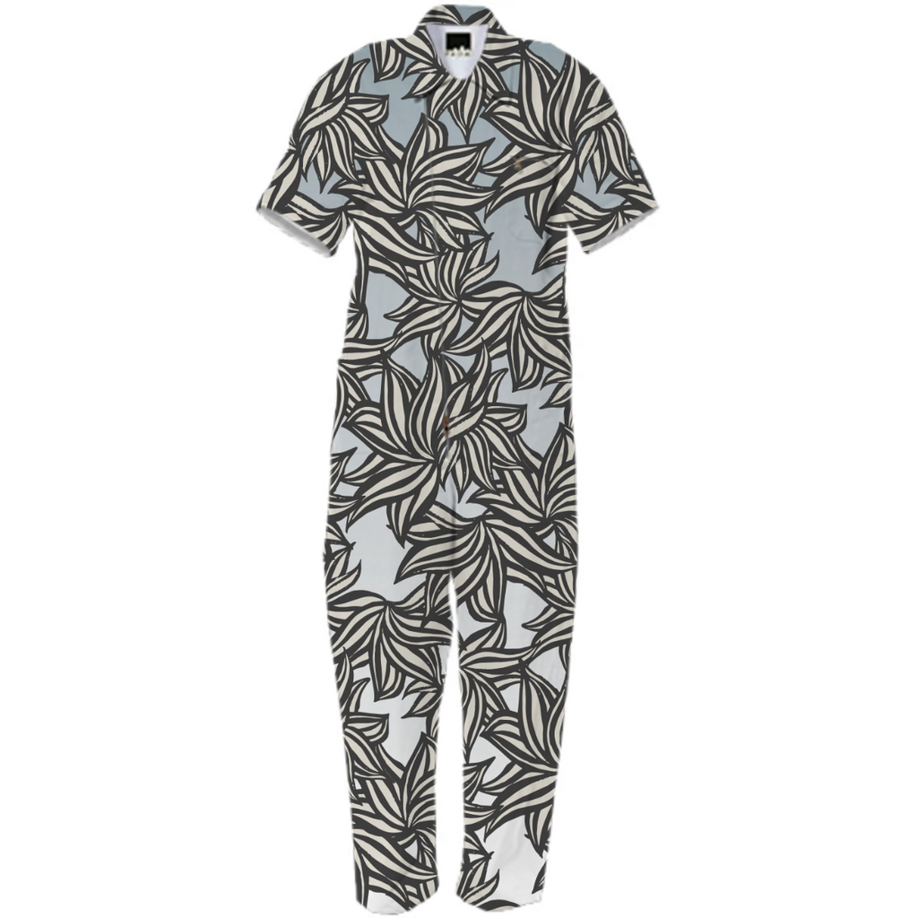Floral BW Gradient Jumpsuit