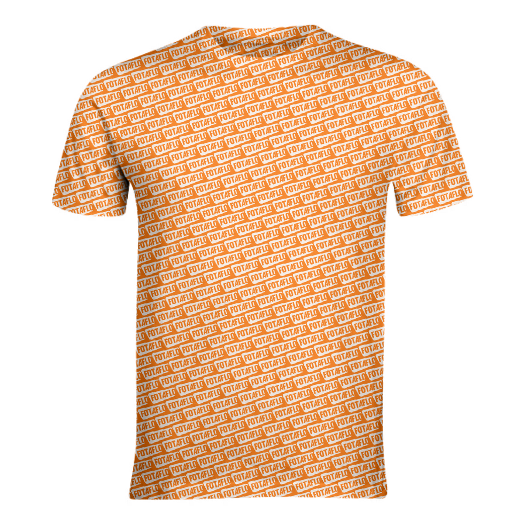 T-shirt White on Orange