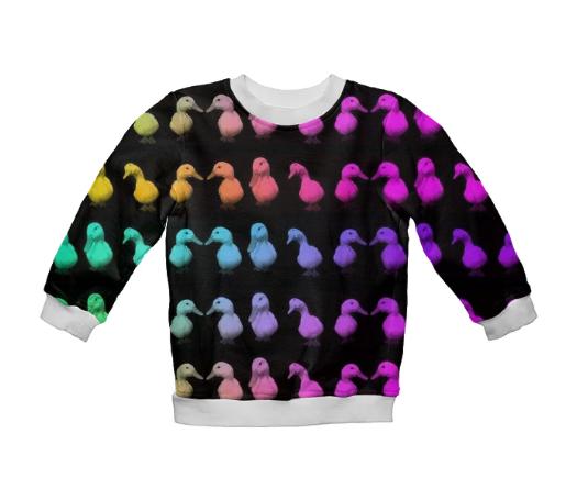 Rainbow Ducks Kids Sweatshirt