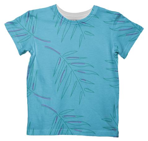 Designers tshirt blue with Palms green