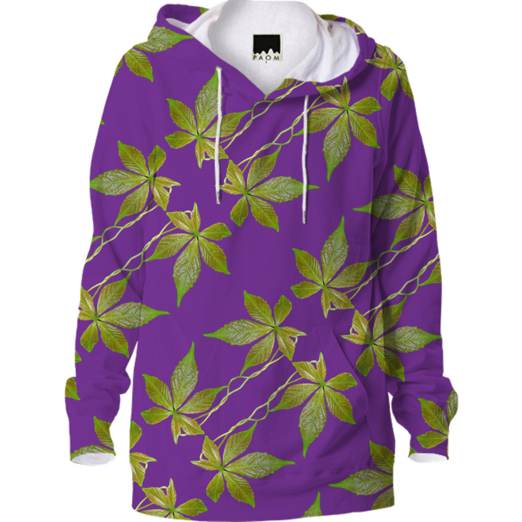 Green Leaves on Purple