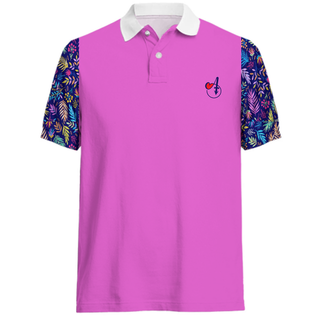 Floral Feathered Polo