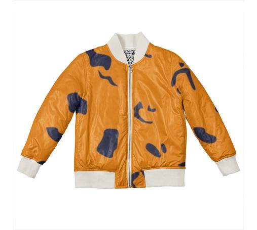 Kids Bomber jacket GOLD with Color splash