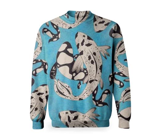 Speckled Koi Sweatshirt by Amanda Laurel Atkins