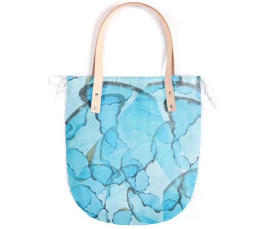 Blue Butterfly Summer Tote