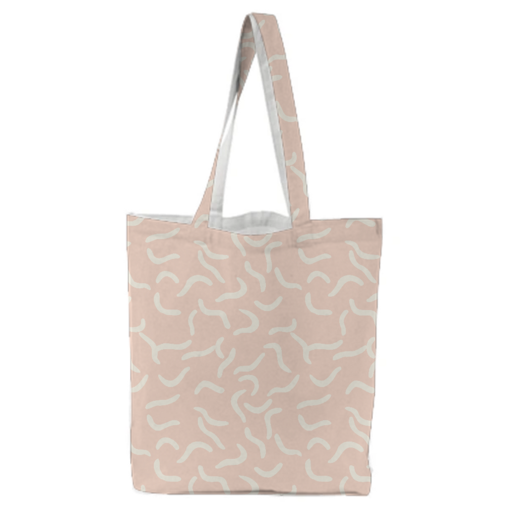 Pink-White Worm Tote