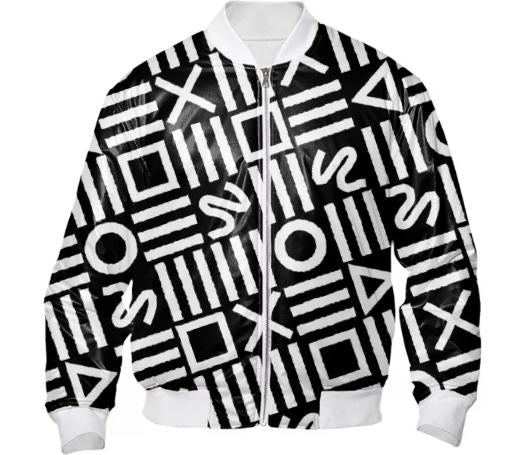 Rough Geometry Bomber Jacket