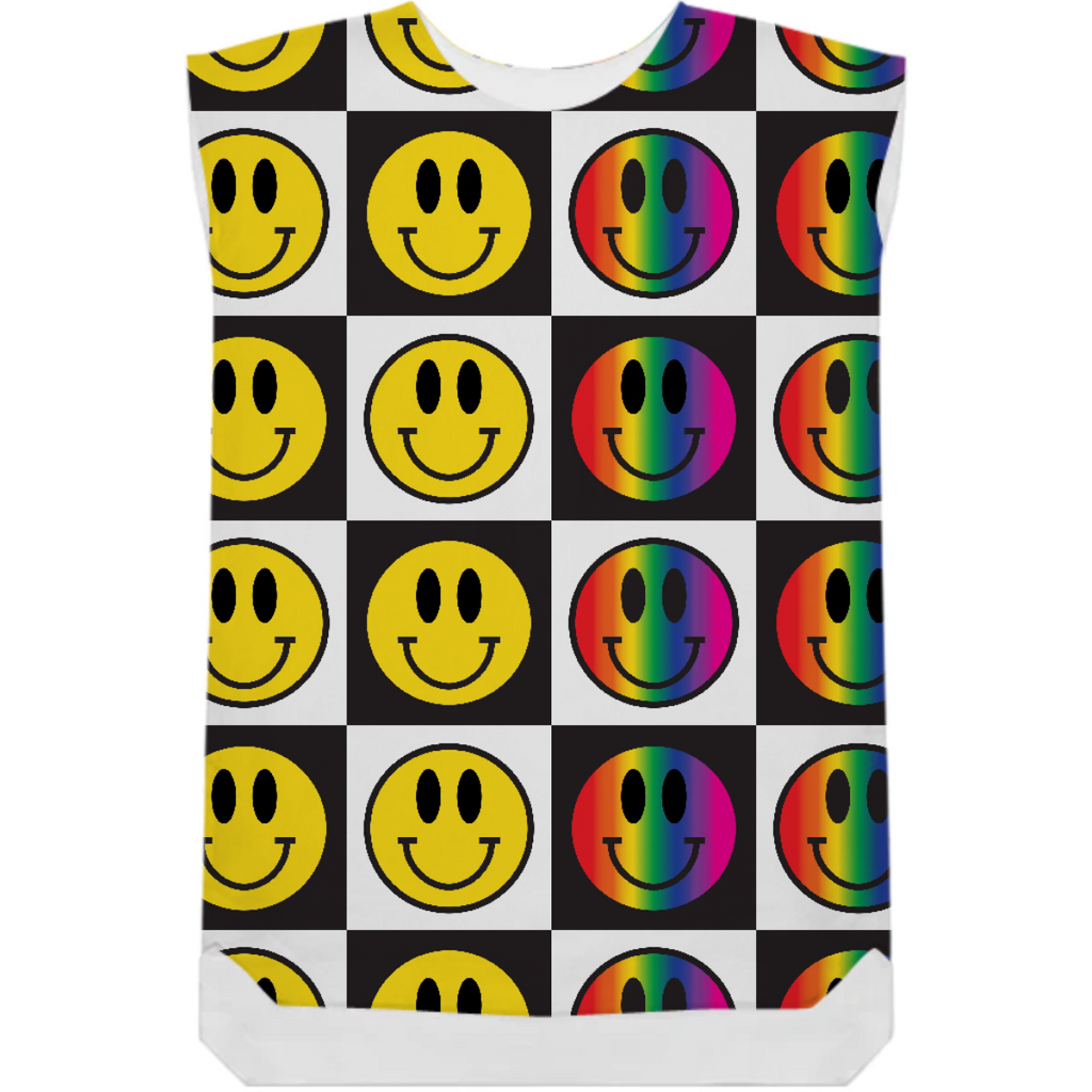 Smiley Checkered Half Rainbow
