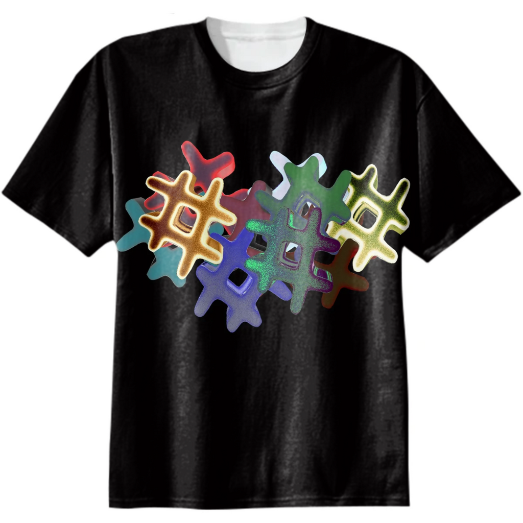 hashtag, symbol, three-dimensional, 3d, pink, yellow, blue, green, multicolored