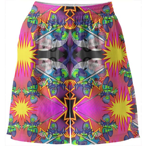 PAOM, Print All Over Me, digital print, design, fashion, style, collaboration, bcalla, Basketball Shorts, Basketball-Shorts, BasketballShorts, Fight, spring summer, unisex, Poly, Bottoms