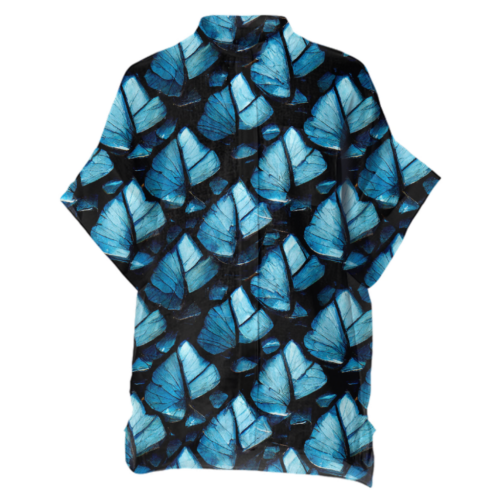 Blue Glass Butterfly Large Print