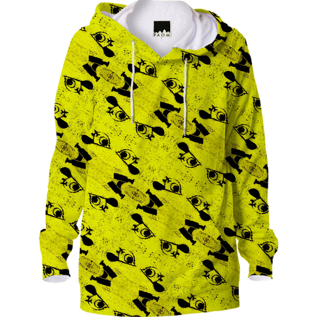 Abstract yellow bird pattern Hoodie
