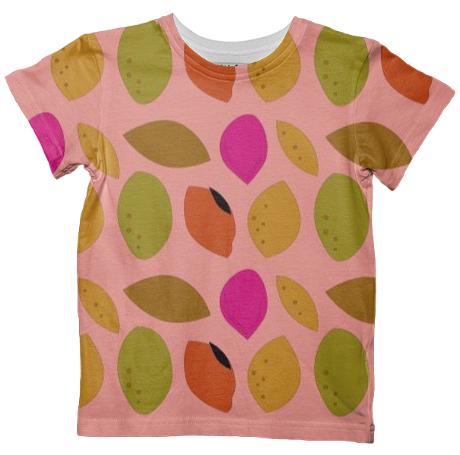 Kids tshirt with lemons pink