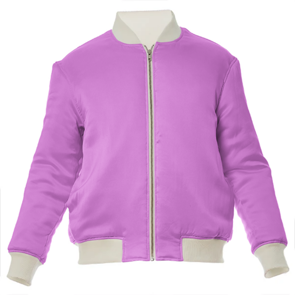 color violet VP silk bomber jacket