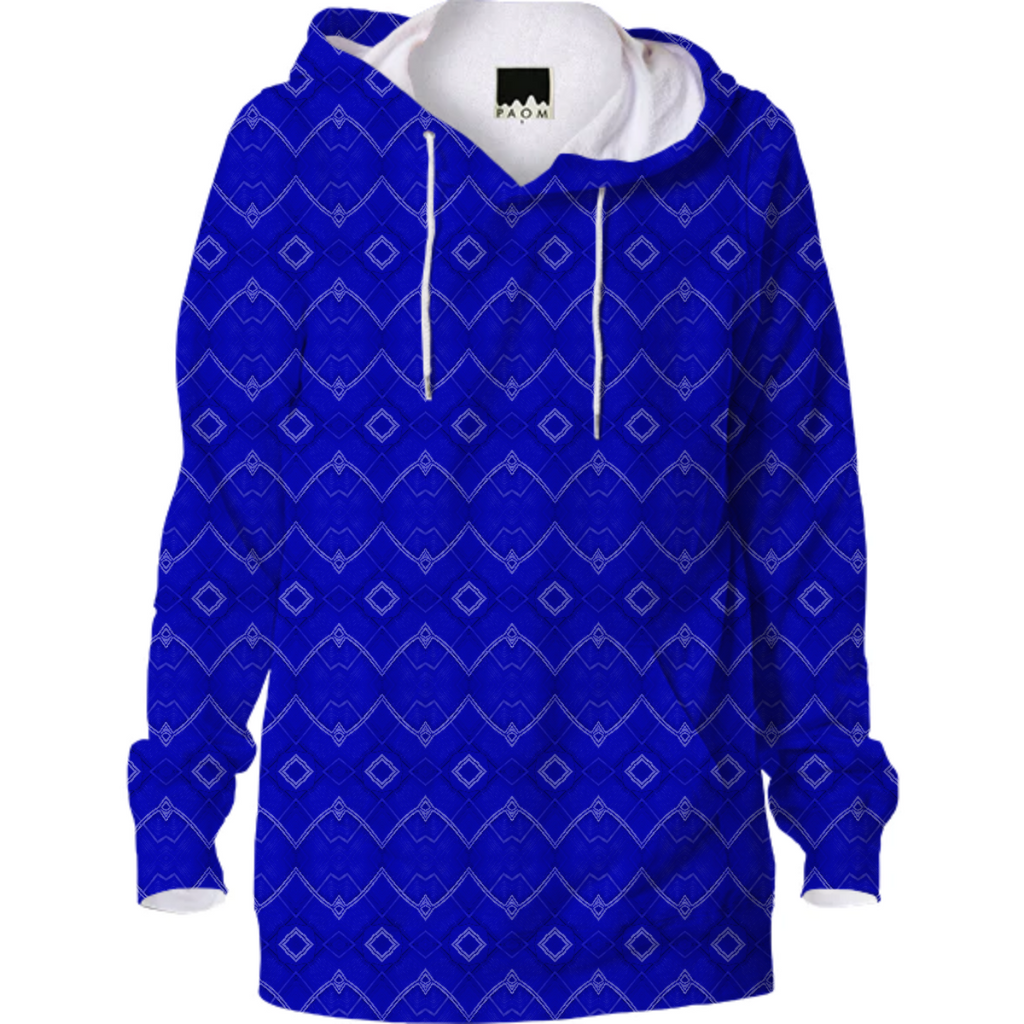 Blue white geometric stripes