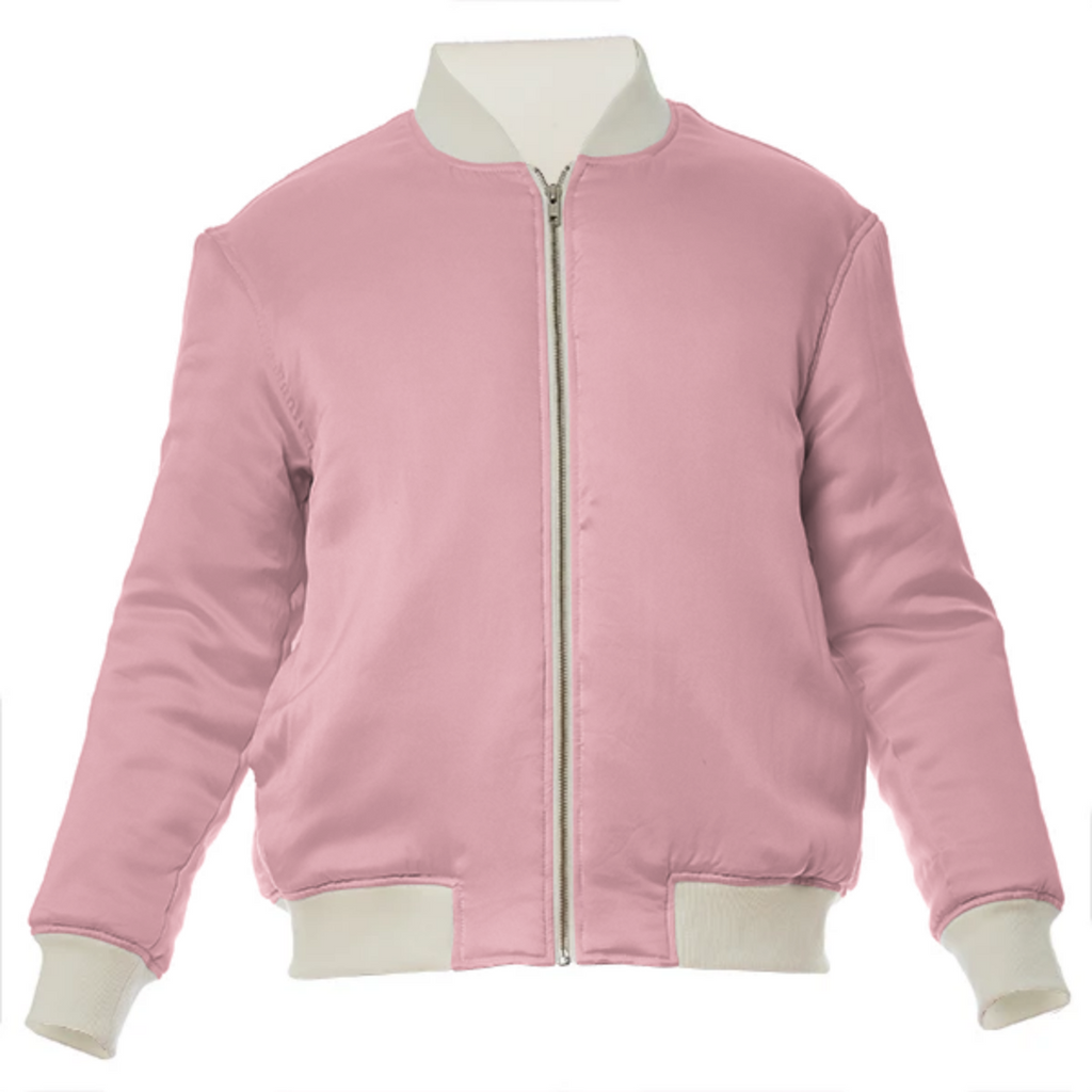 color light pink VP silk bomber jacket
