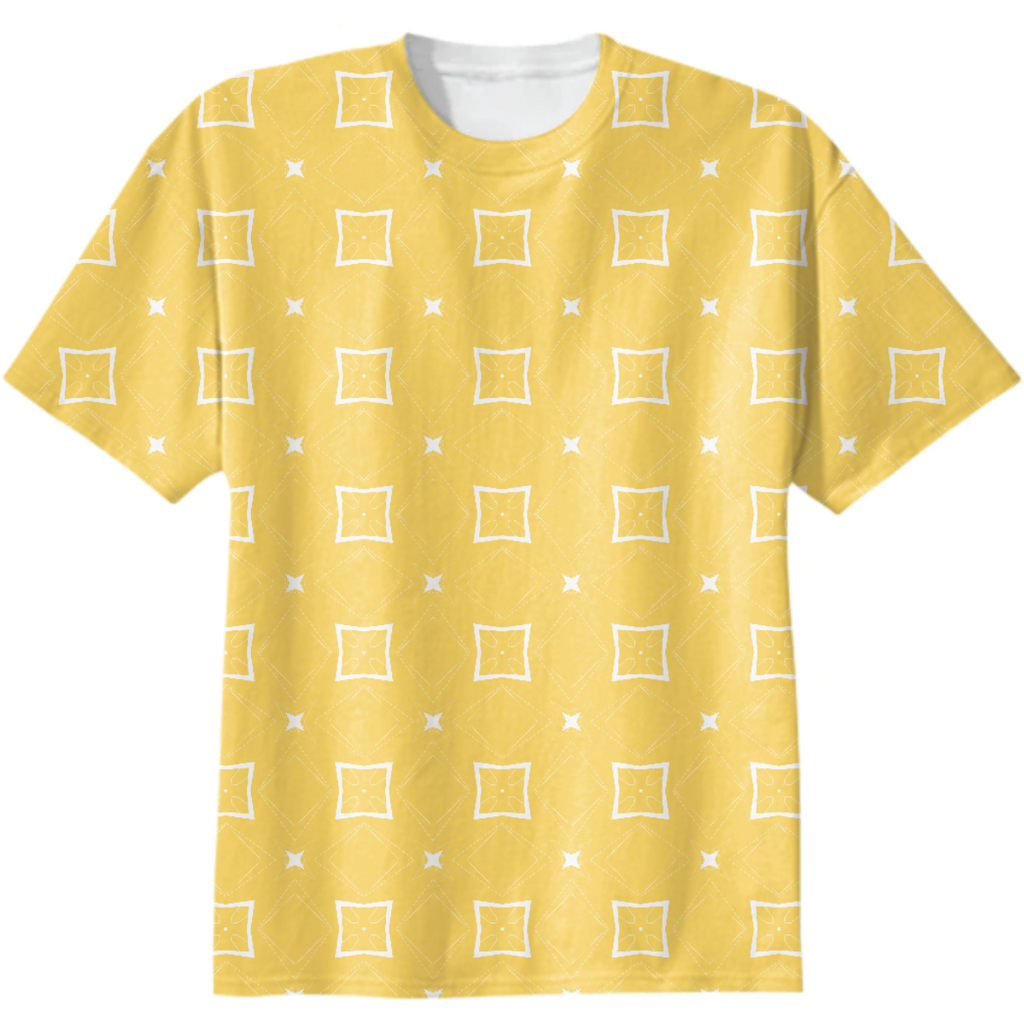 White and Gold Geometric