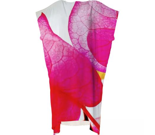 Bougainvillea Pink Silk Square dress
