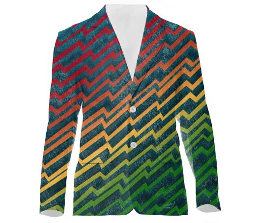 Rainbow Zig Zag VP Suit Jacket